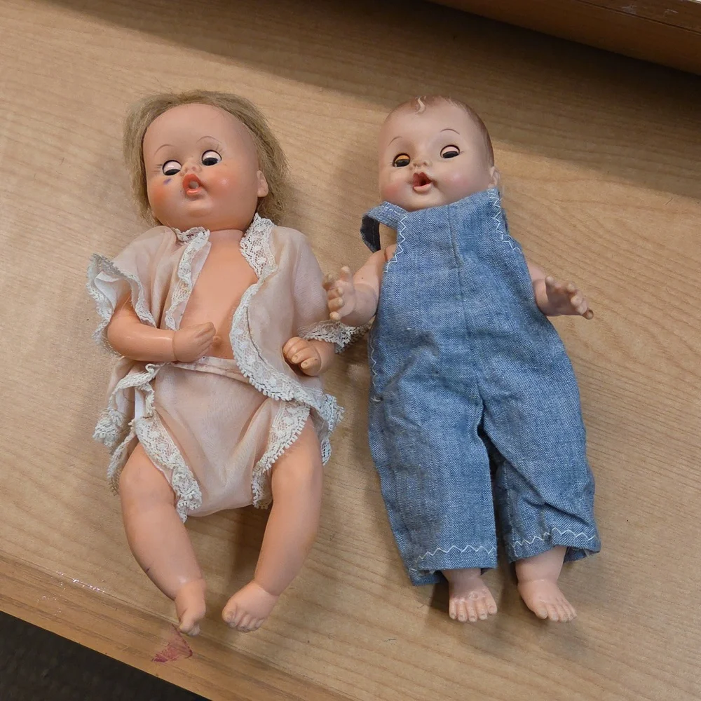 2 1960's Rubber Dolls Ginny‎ Baby..Sleepy Eye Doll